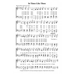 In Times Like These - PDF Song Sheet