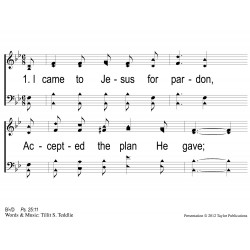 I Came to Jesus For Pardon PPT Song Sheet