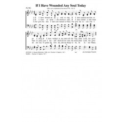 If I Have Wounded Any Soul - PDF Song Sheet