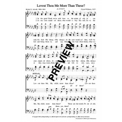 Lovest Thou Me More Than These-PDF Sheet Music