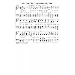 Oh God We Came to Worship You-PDF Sheet Music