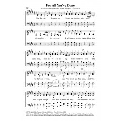 For All You've Done - PDF Song Sheet