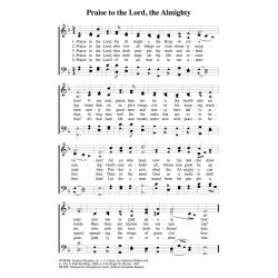 Praise to the Lord the Almighty -Methodist -PDF song sheet